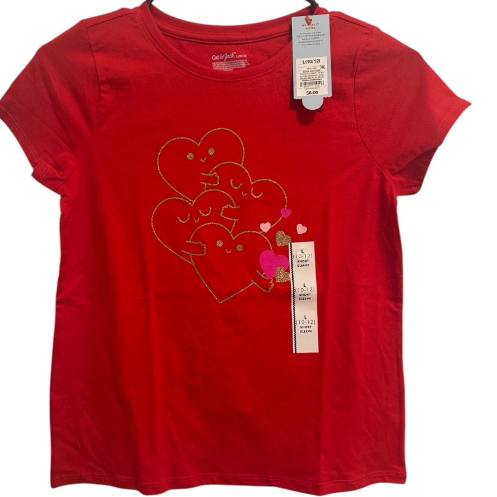 Cat & Jack Kids T-Shirt with Heart Design